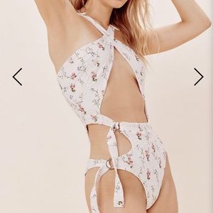 NWT For love and lemons swimsuit Brooke Eyelet